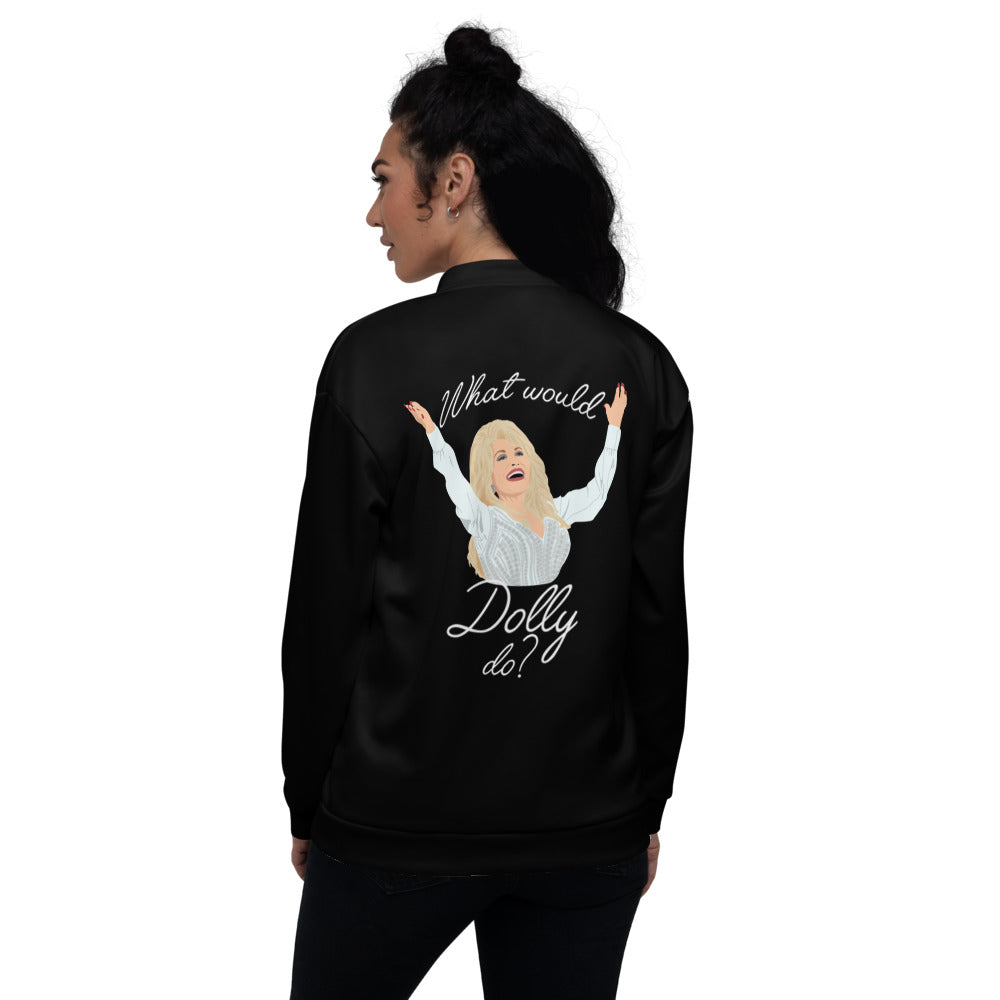 Dolly Parton - What Would Dolly Do? Bomber Jacket - Black